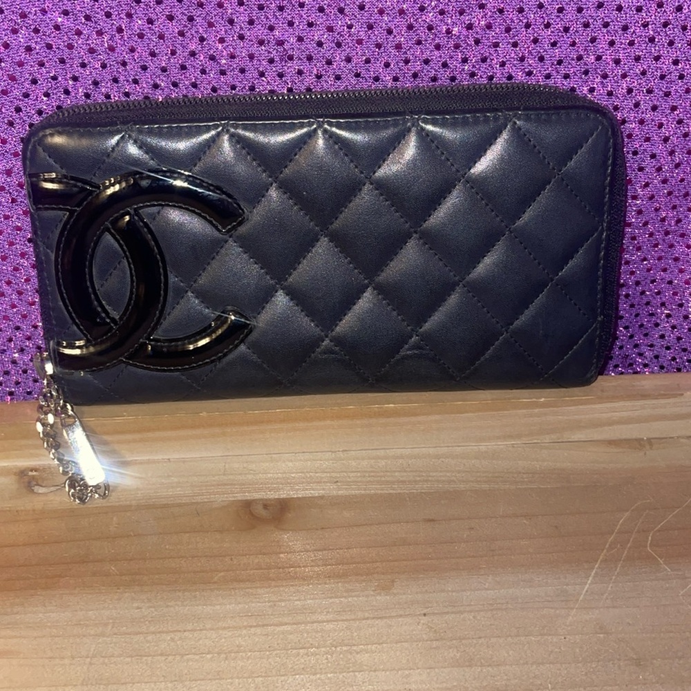 Chanel CC quilted Cambon Wallet Passport holder comes w/Chain